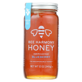 Bee Harmony - Honey - American Raw Blueberry - Case of 6-12 oz. Bee Harmony - Honey - American Raw Blueberry - Case of 6-12 oz.