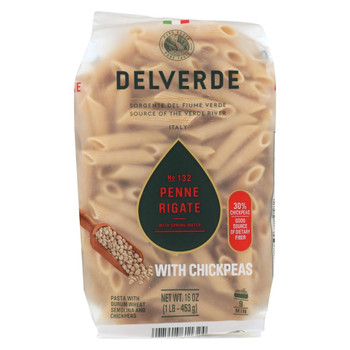 Delverde Pasta - Penn Rigat - Chickpea - Case of 6 - 16 oz Delverde Pasta - Penn Rigat - Chickpea - Case of 6 - 16 oz