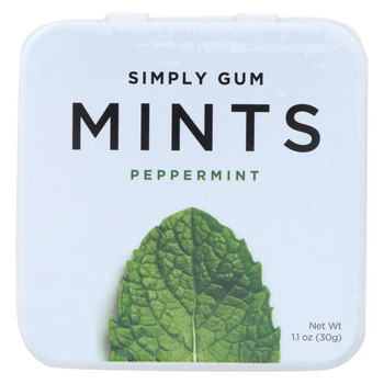 Simply Gum - Mints - Peppermint - Case of 6 - 30 Count Simply Gum - Mints - Peppermint - Case of 6 - 30 Count