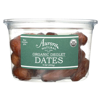 Aurora Natural Products - Organic Deglet Dates - Case of 12 - 9 oz.