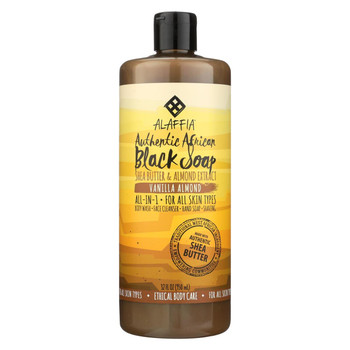 Alaffia - African Black Soap - Vanilla Almond - 32 fl oz.