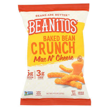 Beanitos - Baked Bean Crunch - Mac n' Cheese - Case of 6 - 4.5 oz.