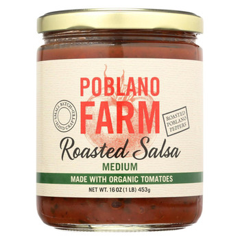 Poblano Farm - Roasted Salsa - Medium Heat - Case of 12 - 16 oz.
