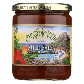 Organicville - Salsa with Agave Nectar - Mild - Case of 6 - 16 oz.