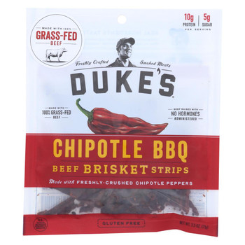 Duke's - Beef Brisket Strips - Chipotle BBQ - Case of 8 - 2.5 oz.