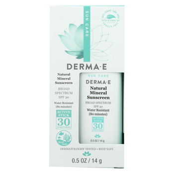 Derma E - Natural Mineral Sunscreen - Broad Spectrum SPF 30 - 0.5 oz.