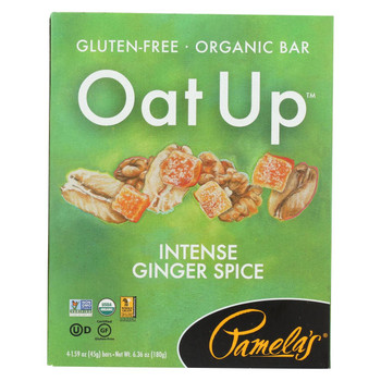 Pamela's Products - Oat Up Gluten-Free Bar - Intense Ginger Spice - Case of 8 - 4/1.59 oz.