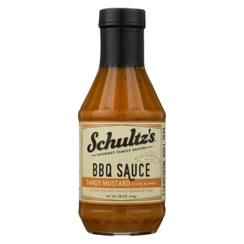 Schultz's Gourmet - BBQ Sauce - Tangy Mustard - Case of 6 - 18 fl oz.