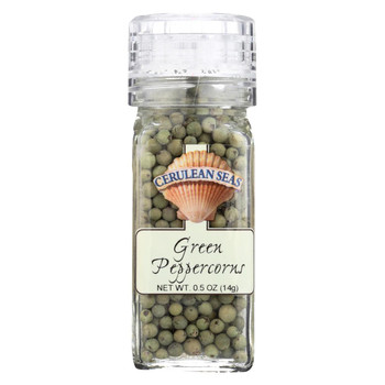 Cerulean Seas - Grinder - Green Peppercorns - Case of 6 - .5 oz. Cerulean Seas - Grinder - Green Peppercorns - Case of 6 - .5 oz.