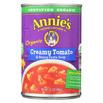 Annie's Homegrown - Soup Creamy Tomato and Bunny Pasta Soup - Case of 8 - 14.3 oz.