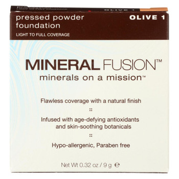 Mineral Fusion - Pressed Powder Foundation - Olive 1 - 0.32 oz.