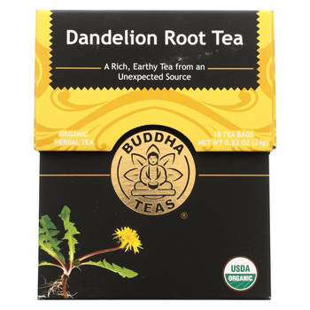 Buddha Teas - Organic Tea - Dandelion Root - Case of 6 - 18 Bags