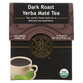Buddha Teas - Organic Tea - Dark Roast Yerba Mate - Case of 6 - 18 Bags Buddha Teas - Organic Tea - Dark Roast Yerba Mate - Case of 6 - 18 Bags