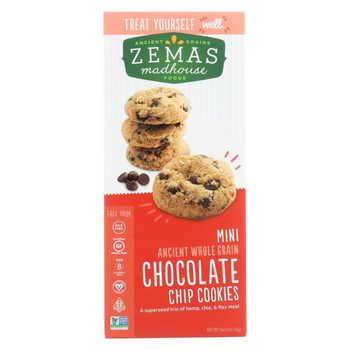Zemas Madhouse Food - Mini Cookies - Chocolate Chip - Case of 6 - 5 oz. Zemas Madhouse Food - Mini Cookies - Chocolate Chip - Case of 6 - 5 oz.