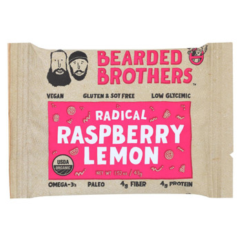 Bearded Brothers - Energy Bar - Radical Raspberry Lemon - Case of 12 - 1.52 oz.