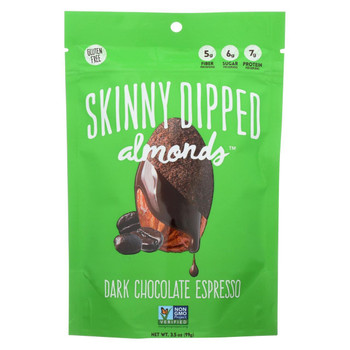 Skinny Dipped Almonds - Dark Chocolate Espresso - Case of 10 - 3.5 OZ