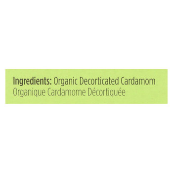Spicely Organics - Organic Cardamom - Decorticated - Case of 6 - 0.35 oz.
