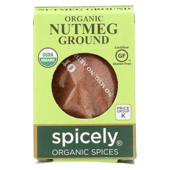 Spicely Organics - Organic Nutmeg - Ground - Case of 6 - 0.4 oz. Spicely Organics - Organic Nutmeg - Ground - Case of 6 - 0.4 oz.