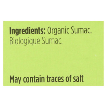 Spicely Organics - Organic Sumac - Case of 6 - 0.45 oz.