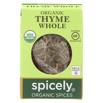 Spicely Organics - Organic Thyme - Case of 6 - 0.1 oz.