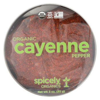 Spicely Organics - Organic Cayenne Pepper - Case of 2 - 3 oz.