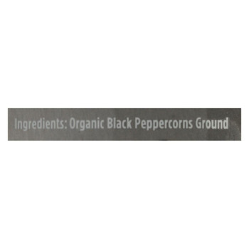 Spicely Organics - Organic Peppercorn - Black Ground - Case of 2 - 3 oz. Spicely Organics - Organic Peppercorn - Black Ground - Case of 2 - 3 oz.