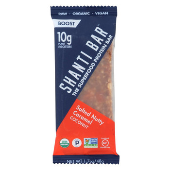 Shanti Bar - Superfood Protein Bar - Salty Nutty Caramel - Case of 12 - 1.7 oz.