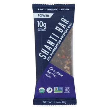 Shanti Bar - Superfood Protein Bar - Chocolate Berries - Case of 12 - 1.7 oz.