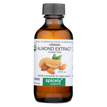 Spicely Organics - Organic Extract - Almond - Case  of 6 - 2 fl oz. Spicely Organics - Organic Extract - Almond - Case  of 6 - 2 fl oz.