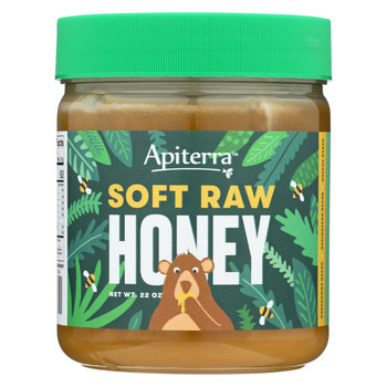 Apiterra - Soft Raw Honey - Case of 6 - 22 oz.