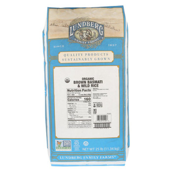 Lundberg Family Farms - Rice - Basmati Brown and Wild Rice Blend - Case of 25 - # Lundberg Family Farms - Rice - Basmati Brown and Wild Rice Blend - Case of 25 - #