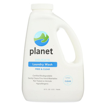 Planet - Delicate Laundry Wash - Free and Clear - Case of 8 - 32 fl oz. Planet - Delicate Laundry Wash - Free and Clear - Case of 8 - 32 fl oz.