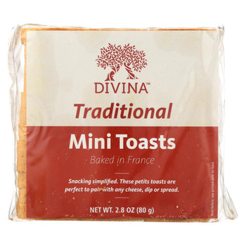 Divina - Traditional Mini Toasts - Case of 24 - 2.8 oz.