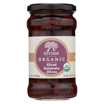 Divina - Organic Olives - Kalamata Sliced - Case of 6 - 5.6 oz. Divina - Organic Olives - Kalamata Sliced - Case of 6 - 5.6 oz.