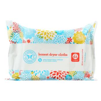 The Honest Company - Fabric Softener Dryer Cloths - Free and Clear - 32 Count The Honest Company - Fabric Softener Dryer Cloths - Free and Clear - 32 Count