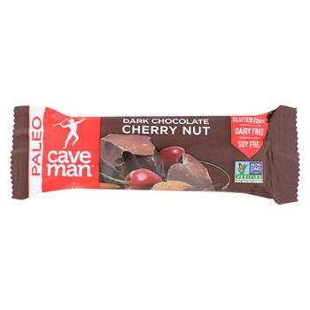 Caveman - Nutrition Bar - Dark Chocolate Cherry Nut - Case of 12 - 1.4 oz.