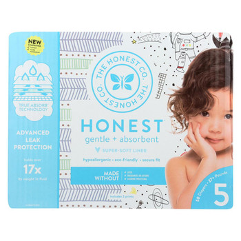 The Honest Company - Club Box - Diapers Size 5 - Teal Tribal and Space Travel - 50 Count The Honest Company - Club Box - Diapers Size 5 - Teal Tribal and Space Travel - 50 Count