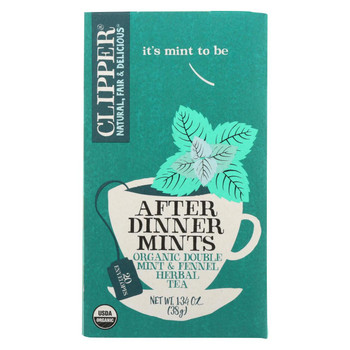 Clipper Tea - Organic Tea - After Dinner Mint - Case of 6 - 20 Bags