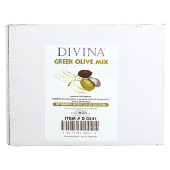 Divina - Bulk Olives - Mixed Greek - Case of 2 - 5 lb. Divina - Bulk Olives - Mixed Greek - Case of 2 - 5 lb.