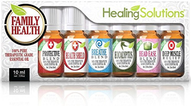 Healing Solutions - Essential Oil - Family Health 6 Pack - 10 mL