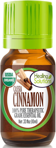 Healing Solutions - Organic Essential Oil - Cinnamon Cassia - Pack of 3 - 10 mL