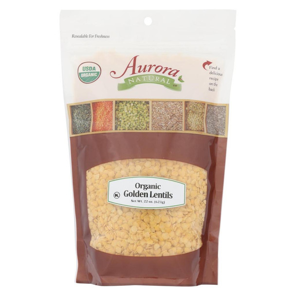 Aurora Natural Products - Organic Lentils - Red - Case of 10 - 22 oz.