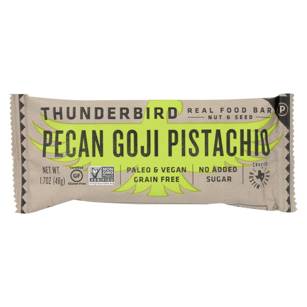 Thunderbird - Real Food Bar - Pecan Goji Pistachio - Case of 15 - 1.7 oz.