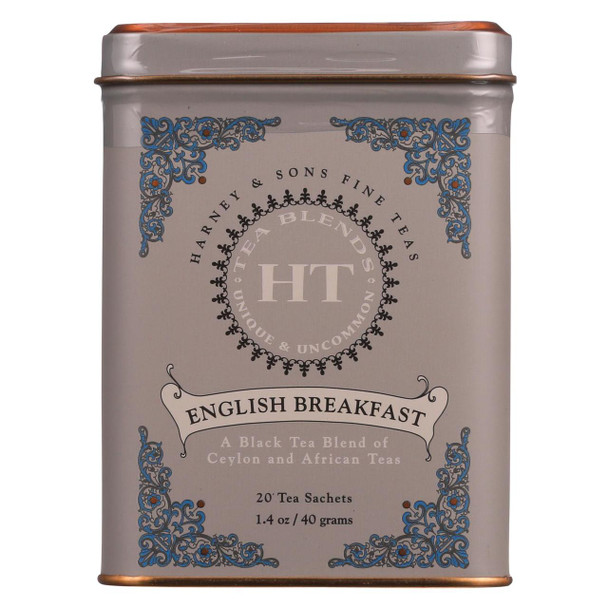 Harney and Sons - Tea - English Breakfast - Case of 4 - 20 Count