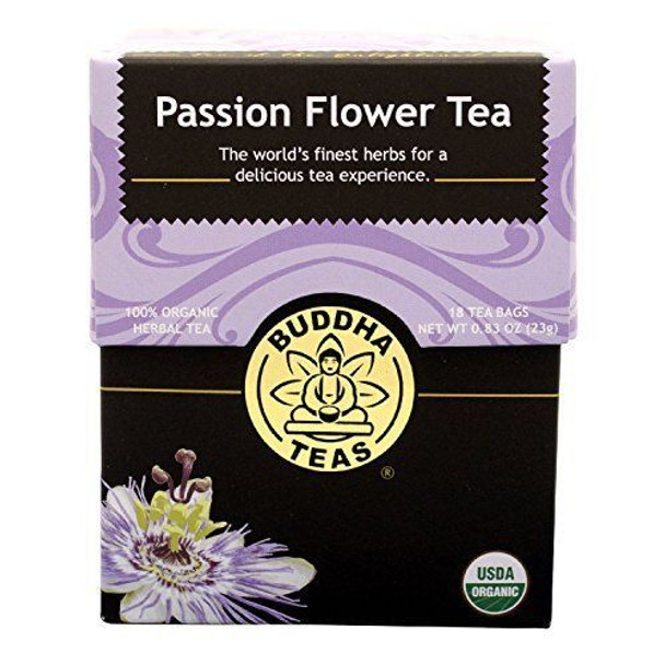 Buddha Teas - Organic Tea - Passion Flower - Case of 6 - 18 Count