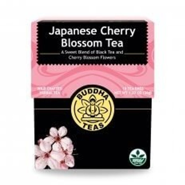 Buddha Teas - Tea - Japanese Cherry Blossom - Case of 6 - 18 Count