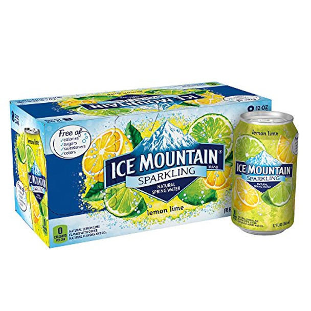 Ice Mountain - Sparkling Water - Lemon Lime - Case of 3 - 8/12 fl oz.