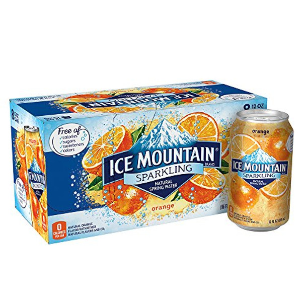 Ice Mountain - Sparkling Water - Orange - Case of 3 - 8/12 fl oz.