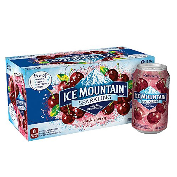 Ice Mountain - Sparkling Water - Black Cherry - Case of 3 - 8/12 fl oz.