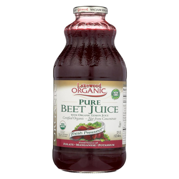 Lakewood - Organic Juice - Pure Beet - Case of 6 - 32 fl oz.